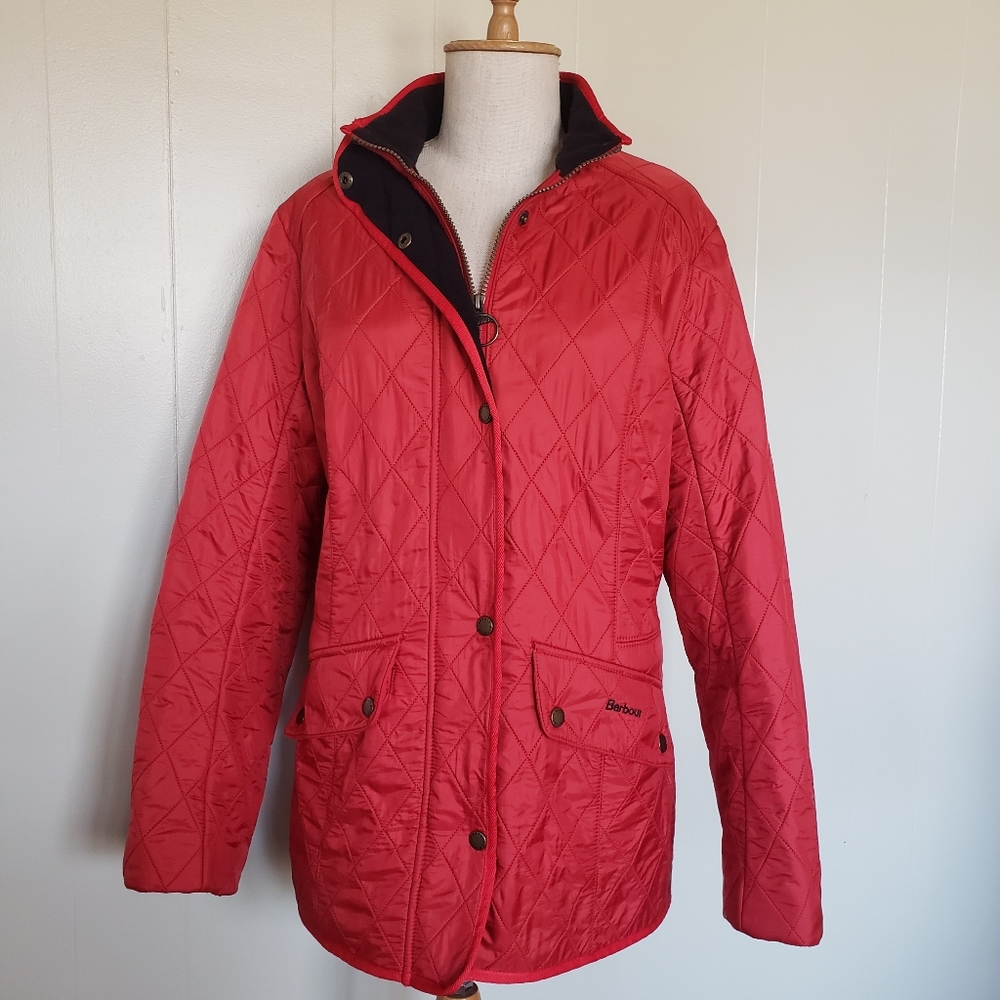 Barbour Red Cavalry Jacket size 12 Deep Claret